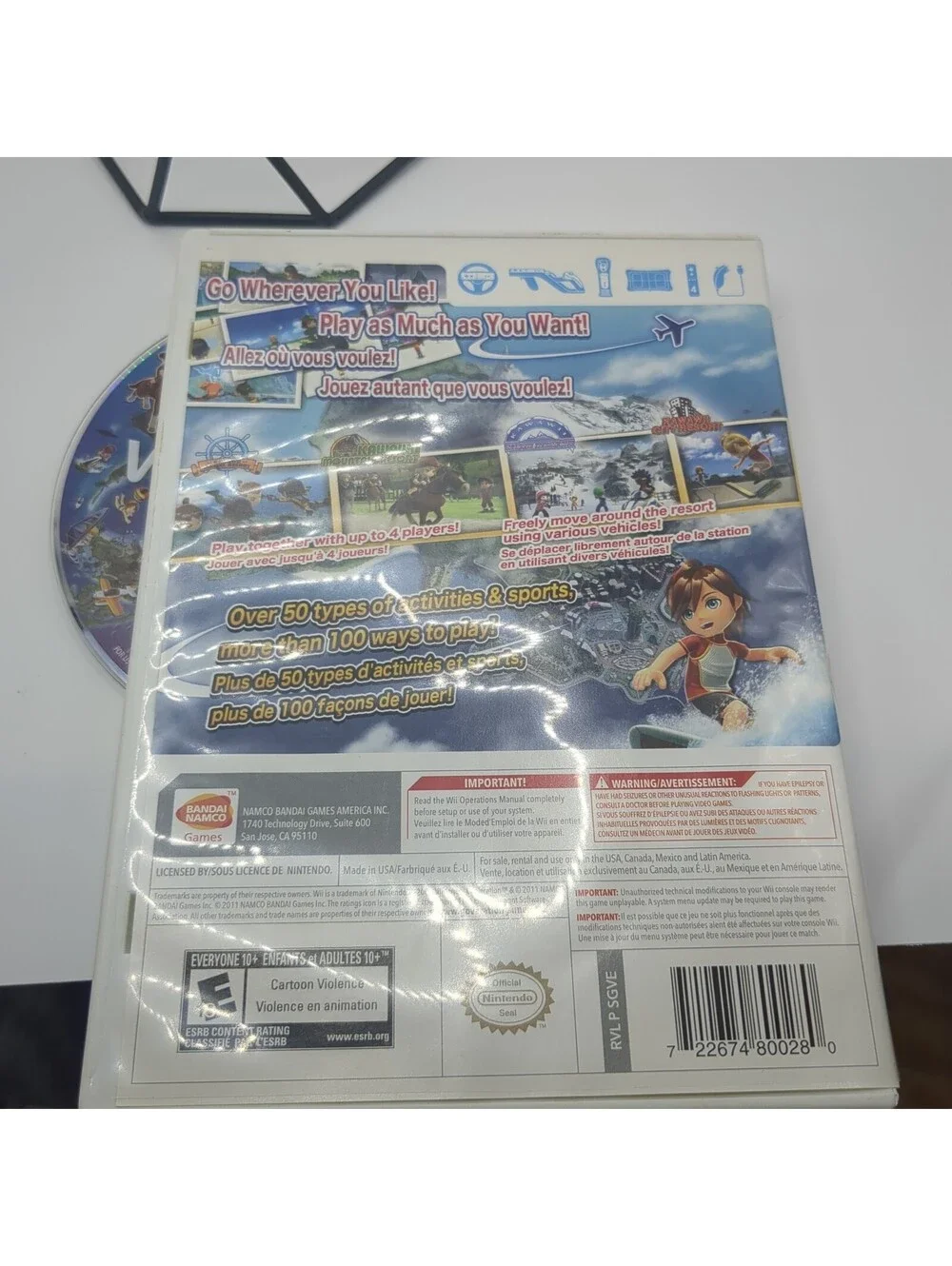 Go Vacation (Nintendo Wii, 2011) - Complete - Manual Damaged